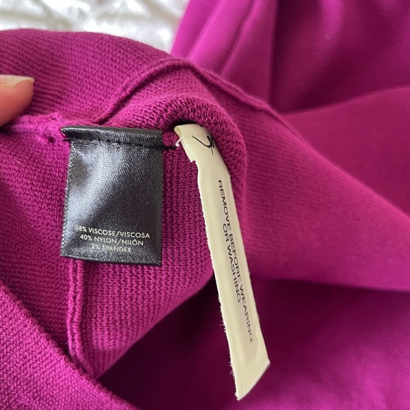 Ann Taylor Fucsia Knit Ruffled Midi Dress - Picture 10 of 10